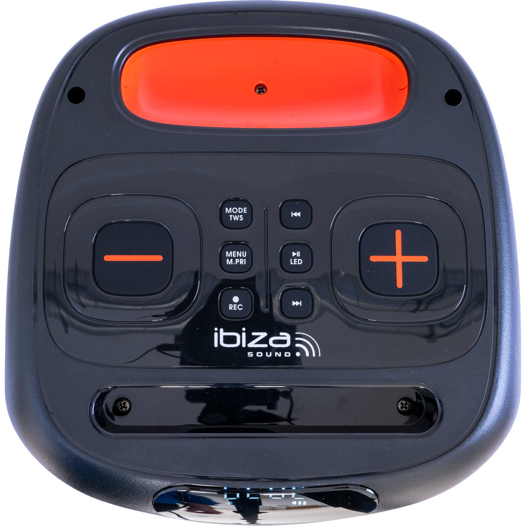 IBIZA festhøyttaler m. lys og Bluetooth