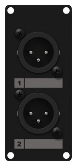 Caymon CASY126 1 plads, plade 2 x XLR han > 3-pin