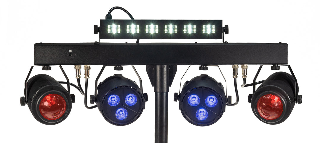 Marconi Castor Party Lyspakke (vask, strobe, UV, ball)