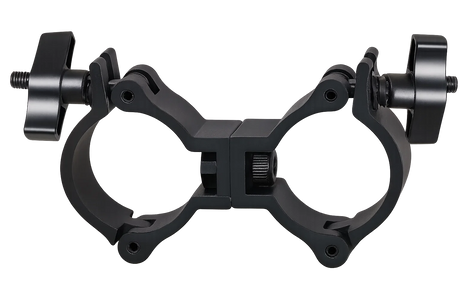 Marconi Dobbel Swivel Klemme (Sort, 50mm, 75kg)
