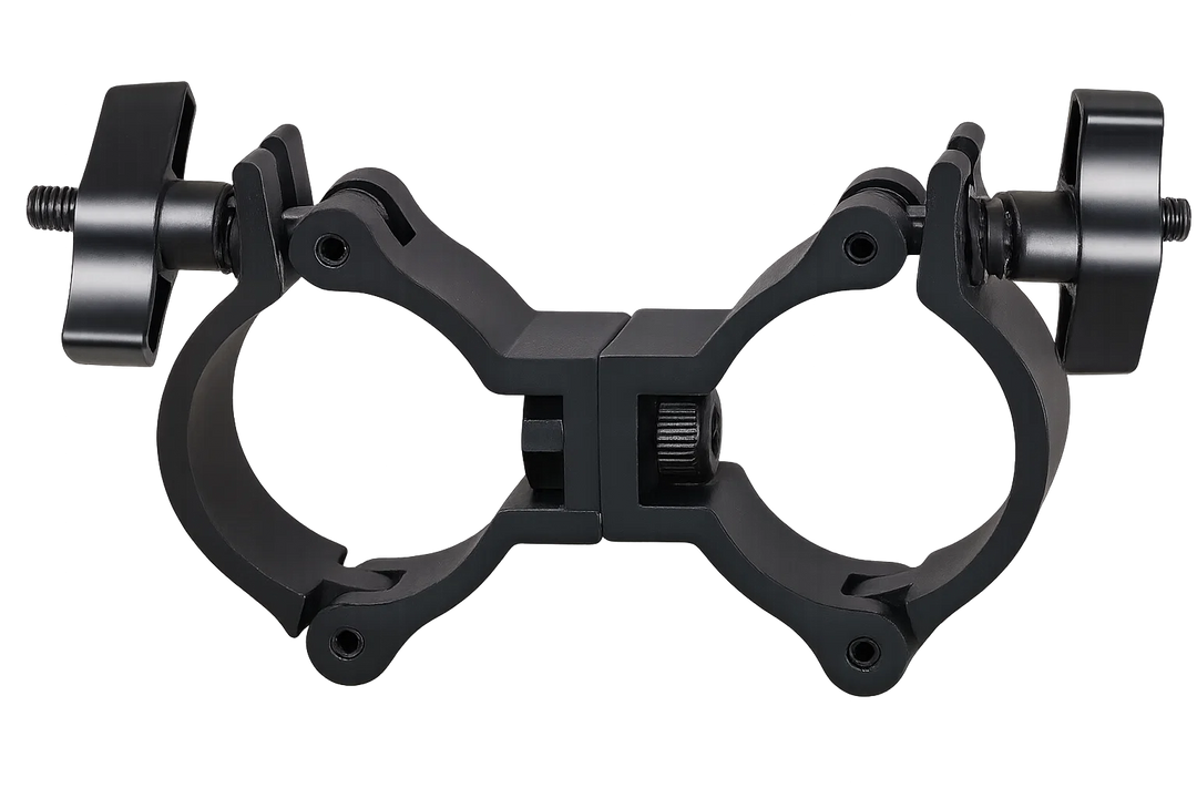 Marconi Dobbel Swivel Klemme (Sort, 50mm, 75kg)