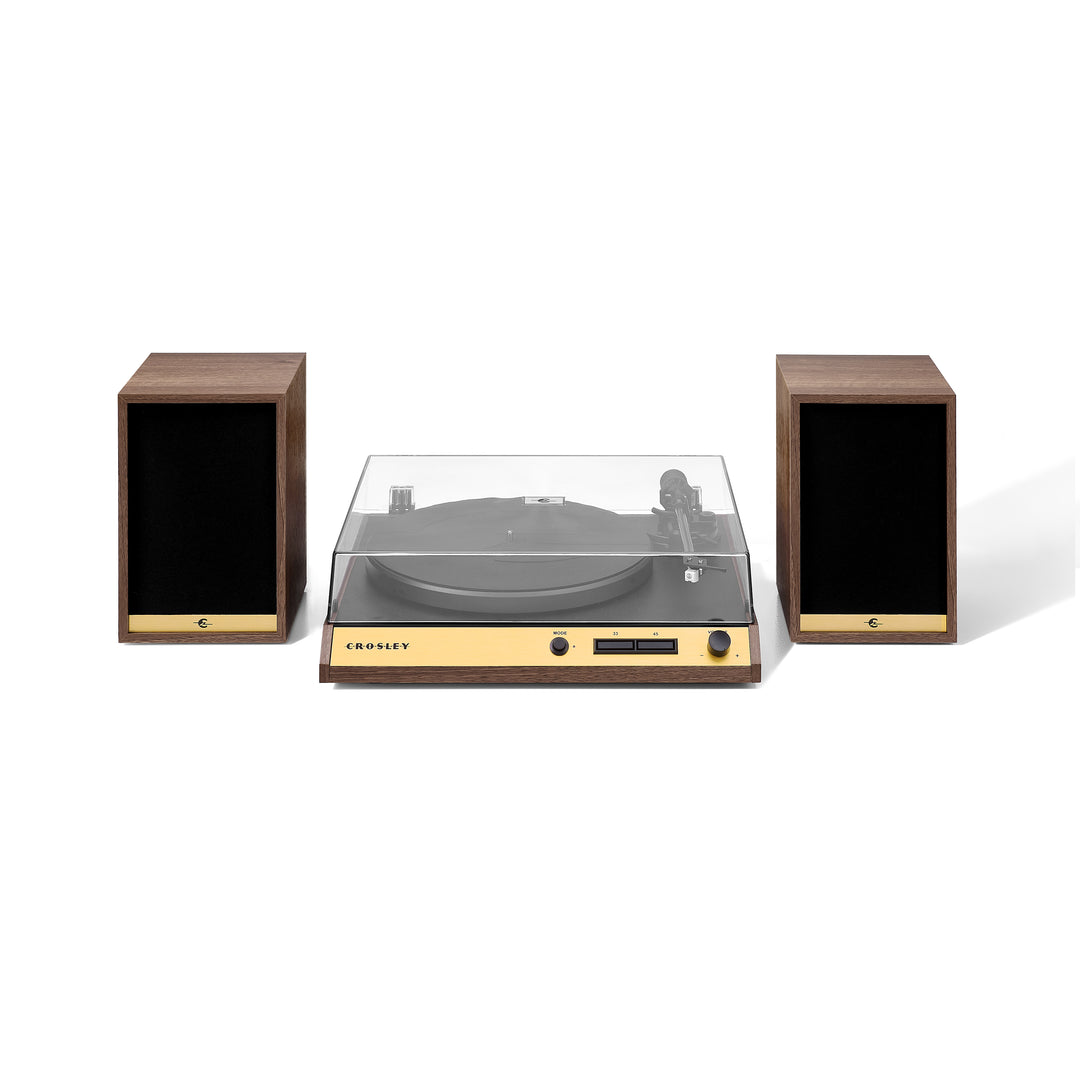 Crosley C72 platespiller med høyttalere (valnøtt)