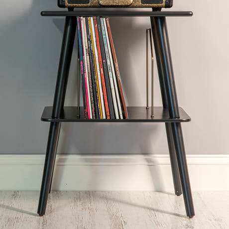 Crosley - Manchester Platespiller Møbel (Sort)