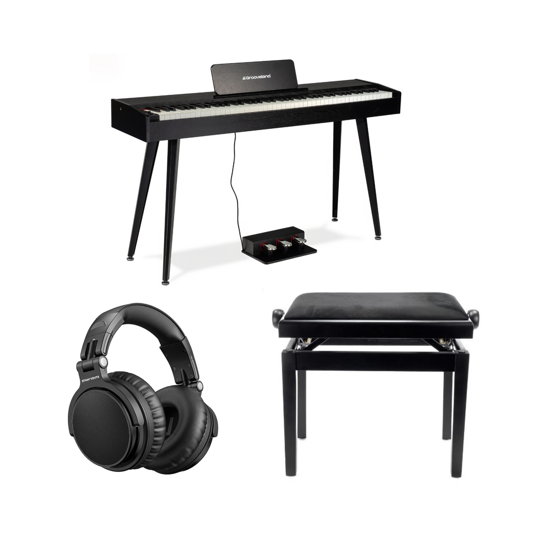 Grooveland DDP-140 El Piano (Svart) Bundle