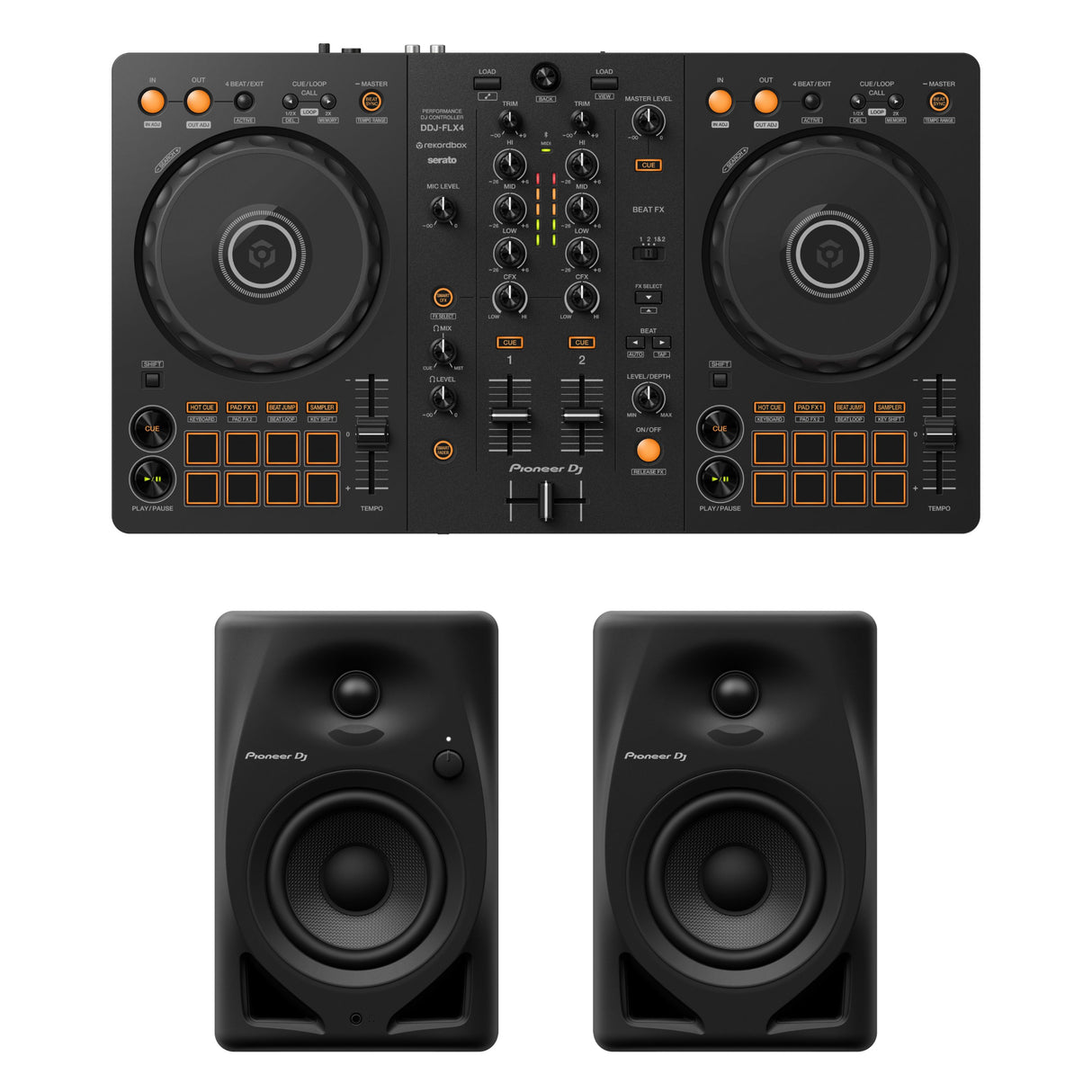 Pioneer DJ FLX4 monitor bundle