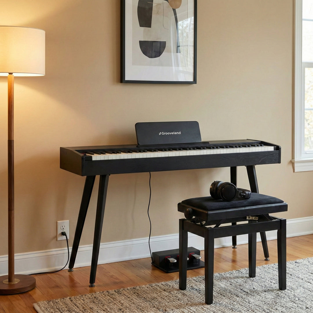 Grooveland DDP-140 El Piano (Svart) Bundle