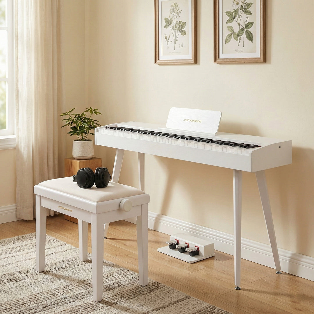 Grooveland DDP-140 El Piano (Hvit) Bundle