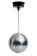 Marconi batteridrevet speilkule med LED (20 cm)