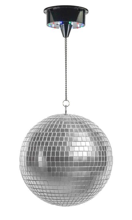 Marconi batteridrevet speilkule med LED (30 cm)