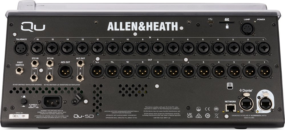 Decksaver Beskyttelses cover for Allen & Heath QU-5/5D