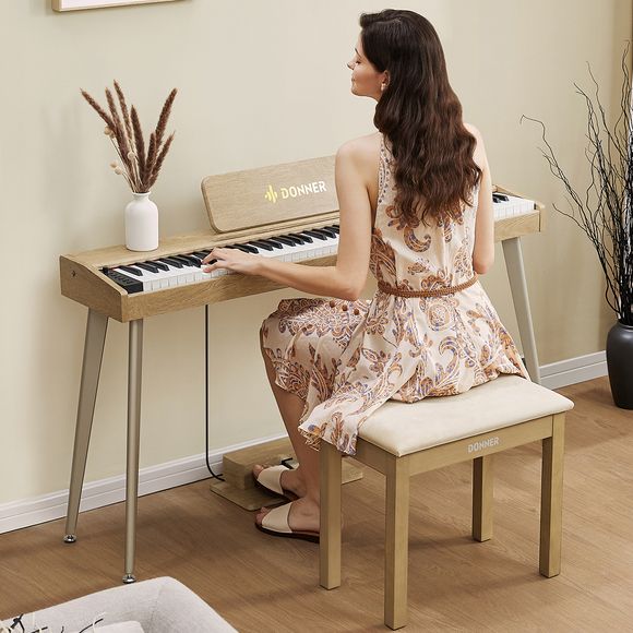 Donner Bench klaverbænk beige