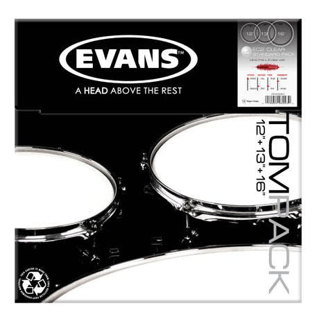 Evans EC2S skinnpakke standardsett klar - 12", 13", 16"