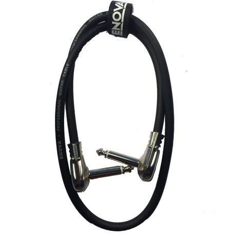 Enova vinkel jack flat kabel til pedalboard 40 cm