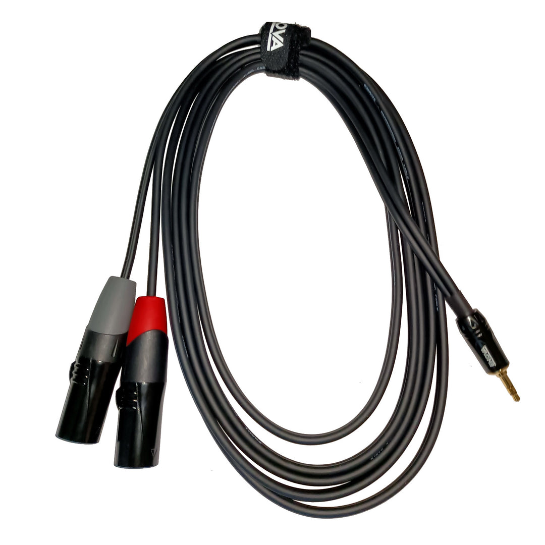 Enova adapterkabel MiniJack > 2 x XLR hann, 1 meter