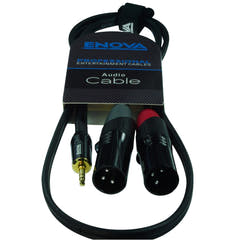 Enova adapterkabel MiniJack > 2 x XLR hann, 1 meter