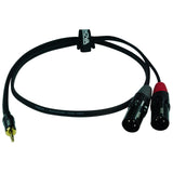 Enova adapter kabel MiniJack > 2 x XLR han, 3  meter