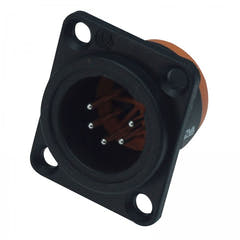 Enova 5-pins XLR hann chassisplugg, sort IP67 Outdoor