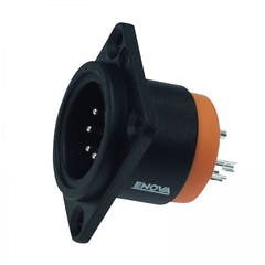Enova 5-pins XLR hann chassisplugg, sort IP67 Outdoor