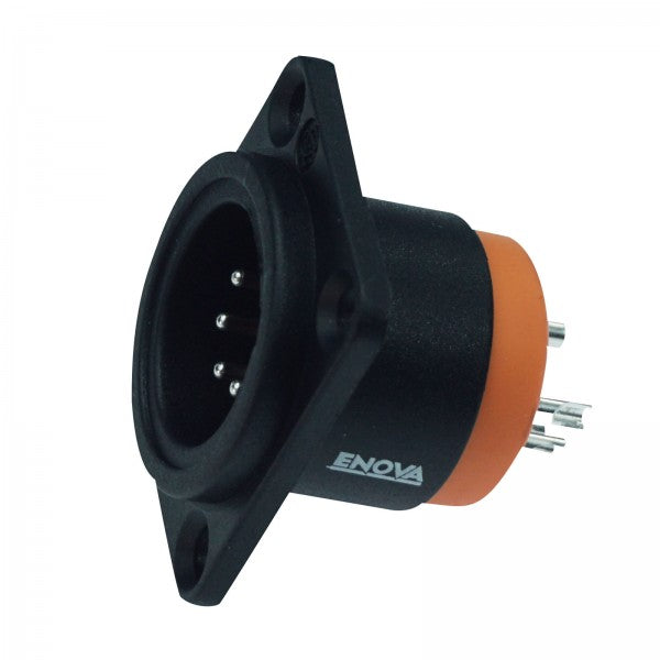 Enova 5-pins XLR hann chassisplugg, sort IP67 Outdoor