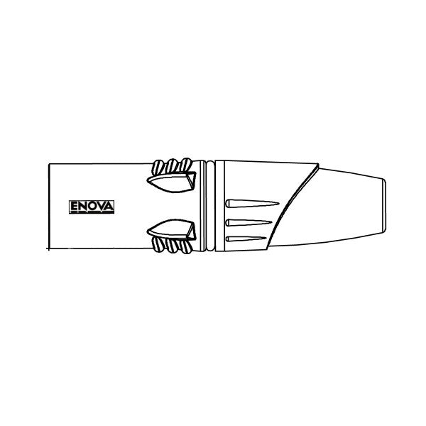 Enova 3-Pin XLR hannkabelplugg, svart