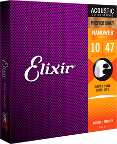 Elixir Nanoweb Phosphor Bronze gitarstrenger (HD Light, 13-53)