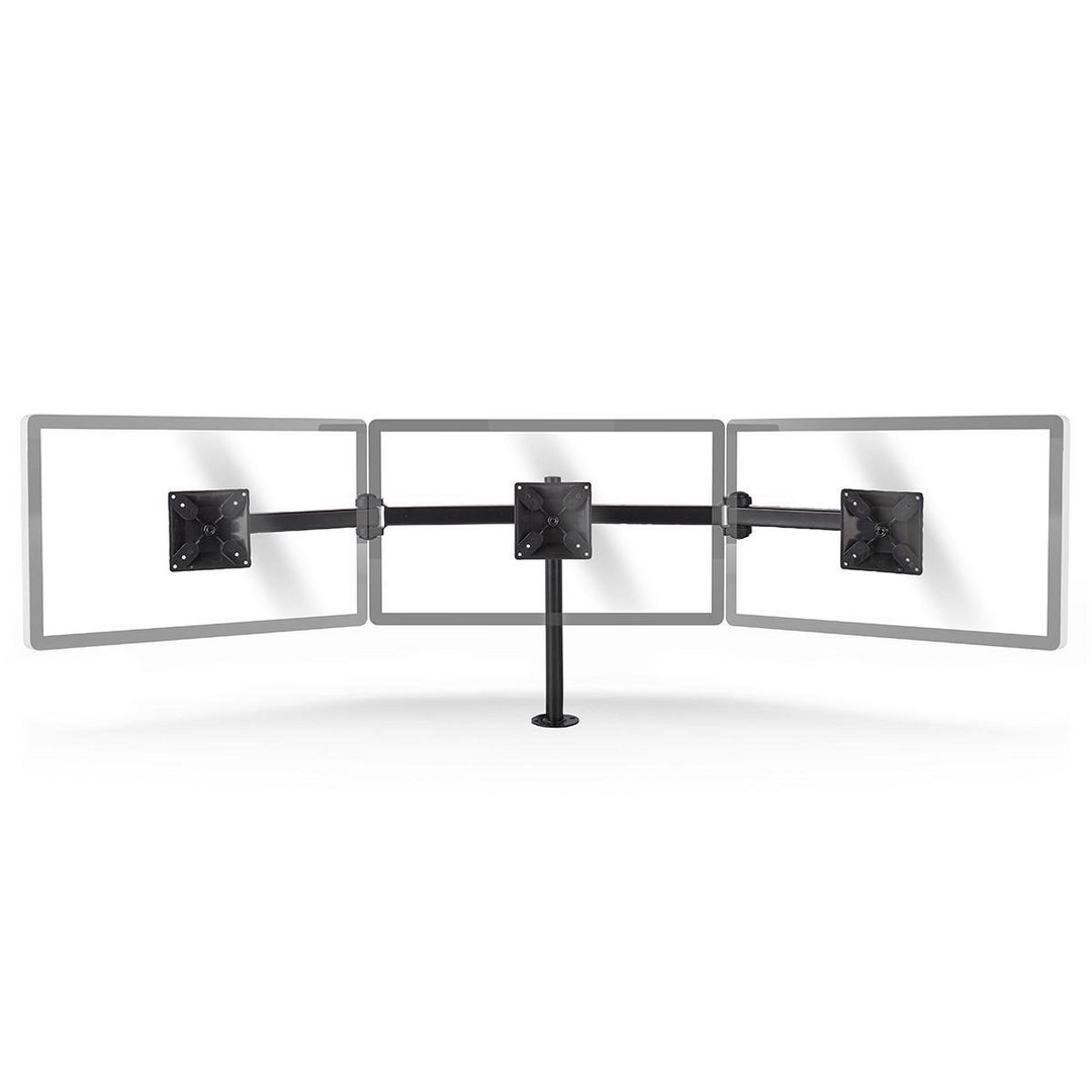 Ergonomisk skjermbrakett for 3 skjermer (14-24")