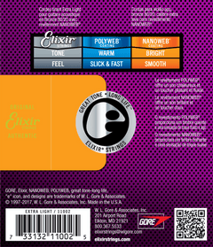 Elixir Nanoweb Bronze 80/20 gitarstrenger (ekstra lette, 10-47)