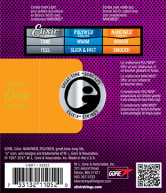 Elixir Nanoweb Bronze 80/20 Gitarstrenger (Light, 12-53)