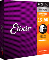 Elixir Nanoweb Bronze 80/20 gitarstrenger (medium 13-56)