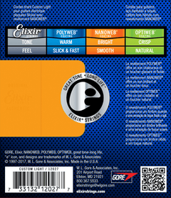 Elixir Nanoweb gitarstrenger (tilpasset lys, 09-46)