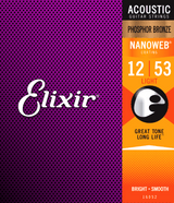 Elixir Nanoweb Phosphor Bronze gitarstrenger (Light, 12-53)