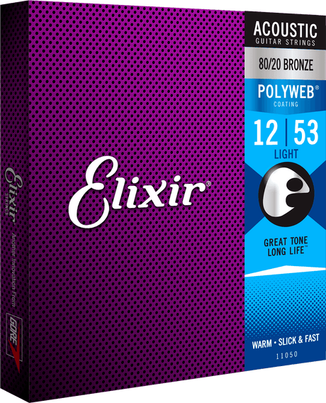 Elixir Polyweb Bronze 80/20 gitarstrenger (lett, 12-53)