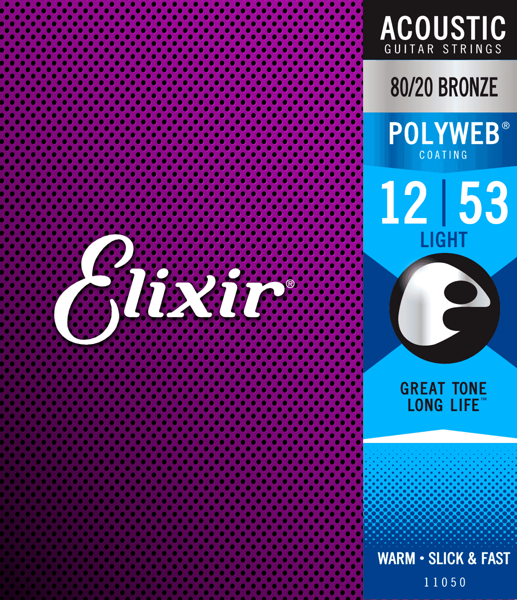Elixir Polyweb Bronze 80/20 gitarstrenger (lett, 12-53)