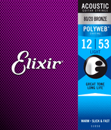 Elixir Polyweb Bronze 80/20 gitarstrenger (lett, 12-53)