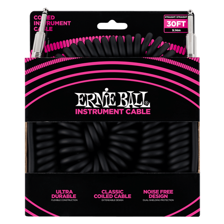 Ernie Ball 6044 gitarkabel (svart, 9m)