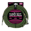 Ernie Ball 6066 gitarkabel (svart, grønn, 7,5 m)