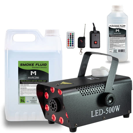 Marconi Full RGB Røykmaskin (500 W, Svart) Pakke