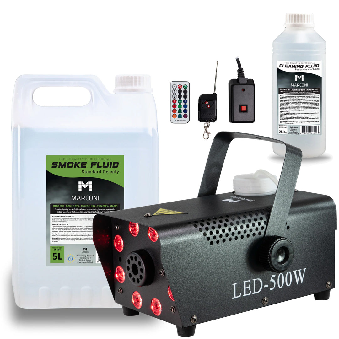 Marconi Full RGB Røykmaskin (500 W, Svart) Pakke