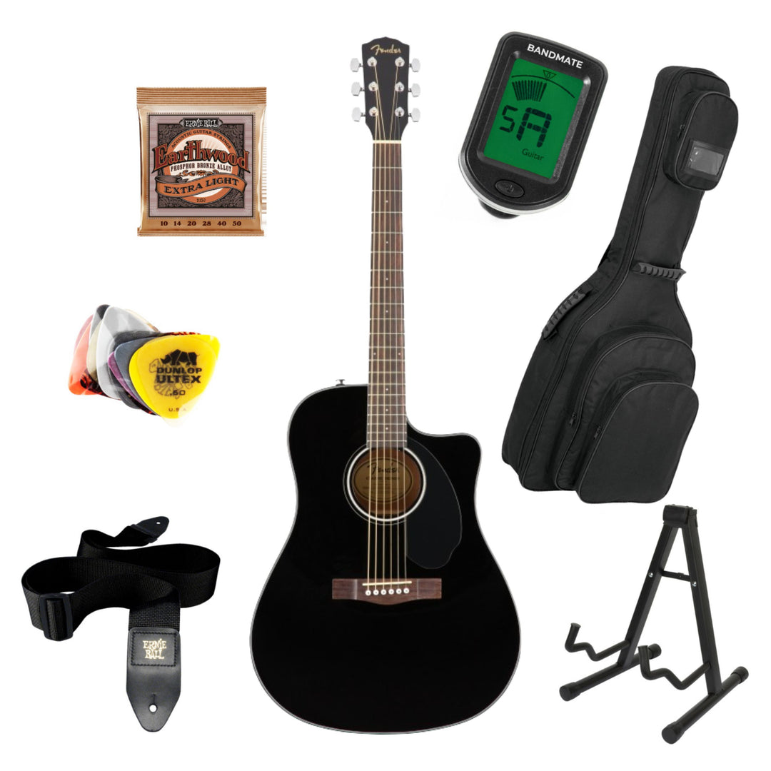 Fender CD-60SCE startpakke (svart)