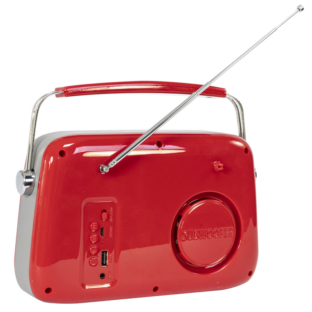 Madison Retro Radio med Bluetooth og FM (rød)