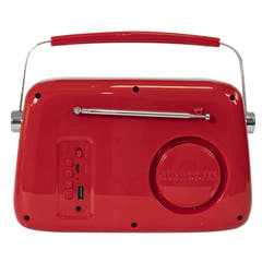 Madison Retro Radio med Bluetooth og FM (rød)