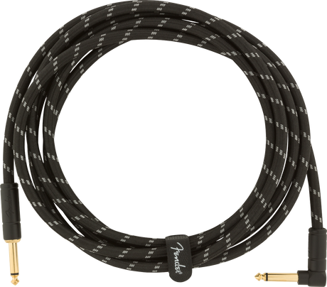 Fender Deluxe gitarkabel vinkelplugg ( Black tweed, 3m)