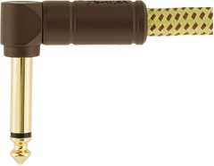 Fender Deluxe gitarkabel vinkelplugg (Tweed, 3m)