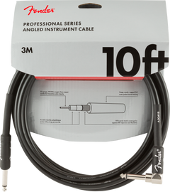 Fender profesjonell gitarkabel vinkelplugg (svart, 3m)