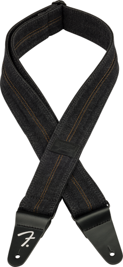 Fender x Wrangler Denim gitarstropp (vasket Black sting, 2")