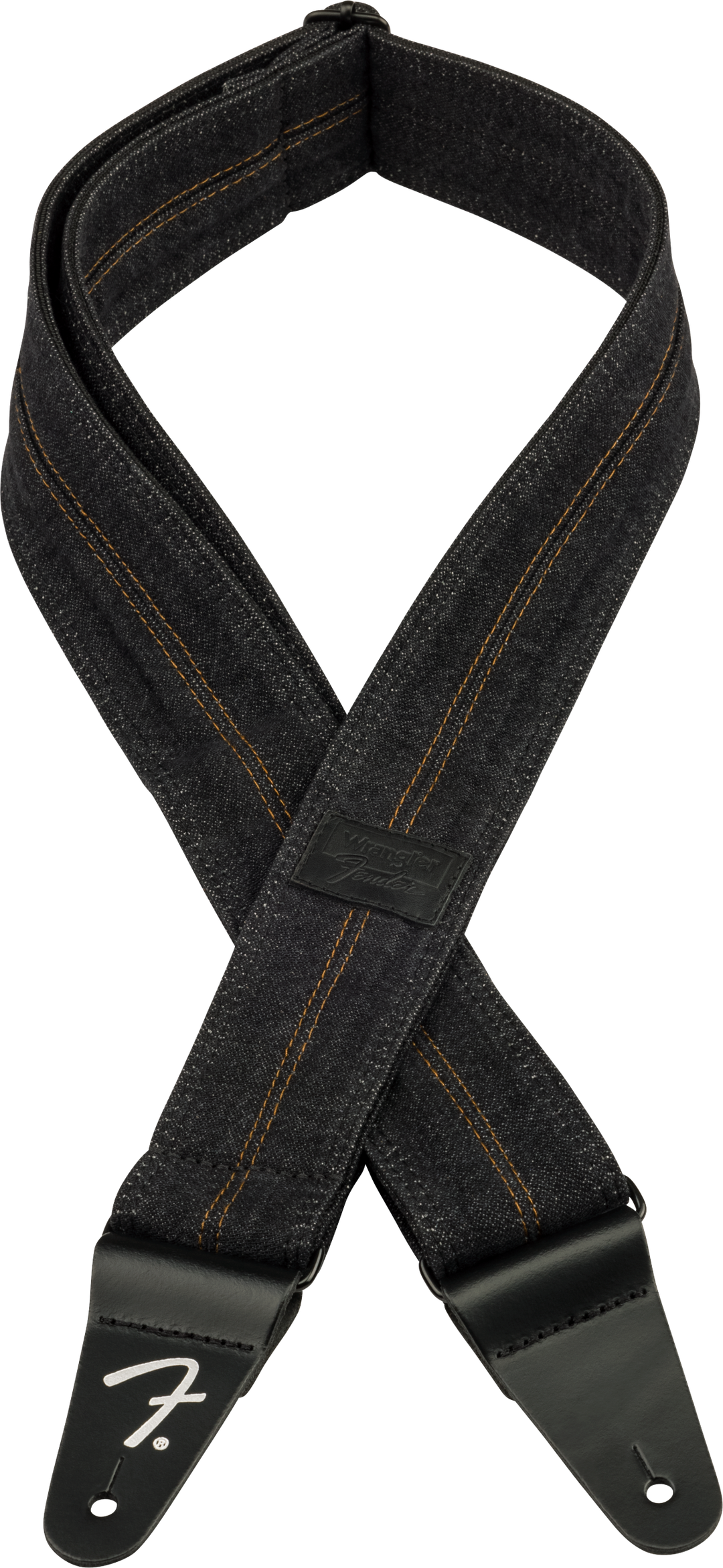 Fender x Wrangler Denim gitarstropp (vasket Black sting, 2")