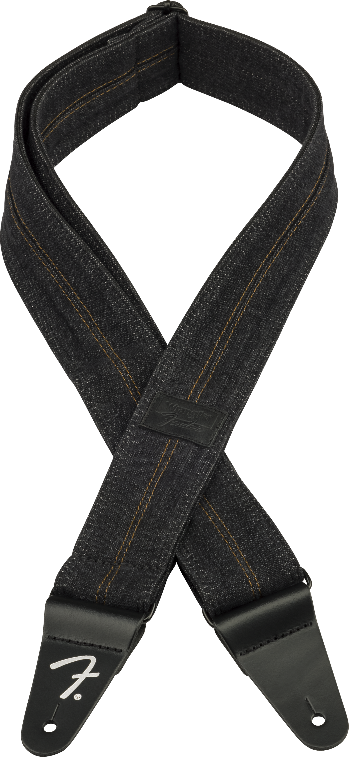 Fender x Wrangler Denim gitarstropp (vasket Black sting, 2")