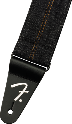 Fender x Wrangler Denim gitarstropp (vasket Black sting, 2")