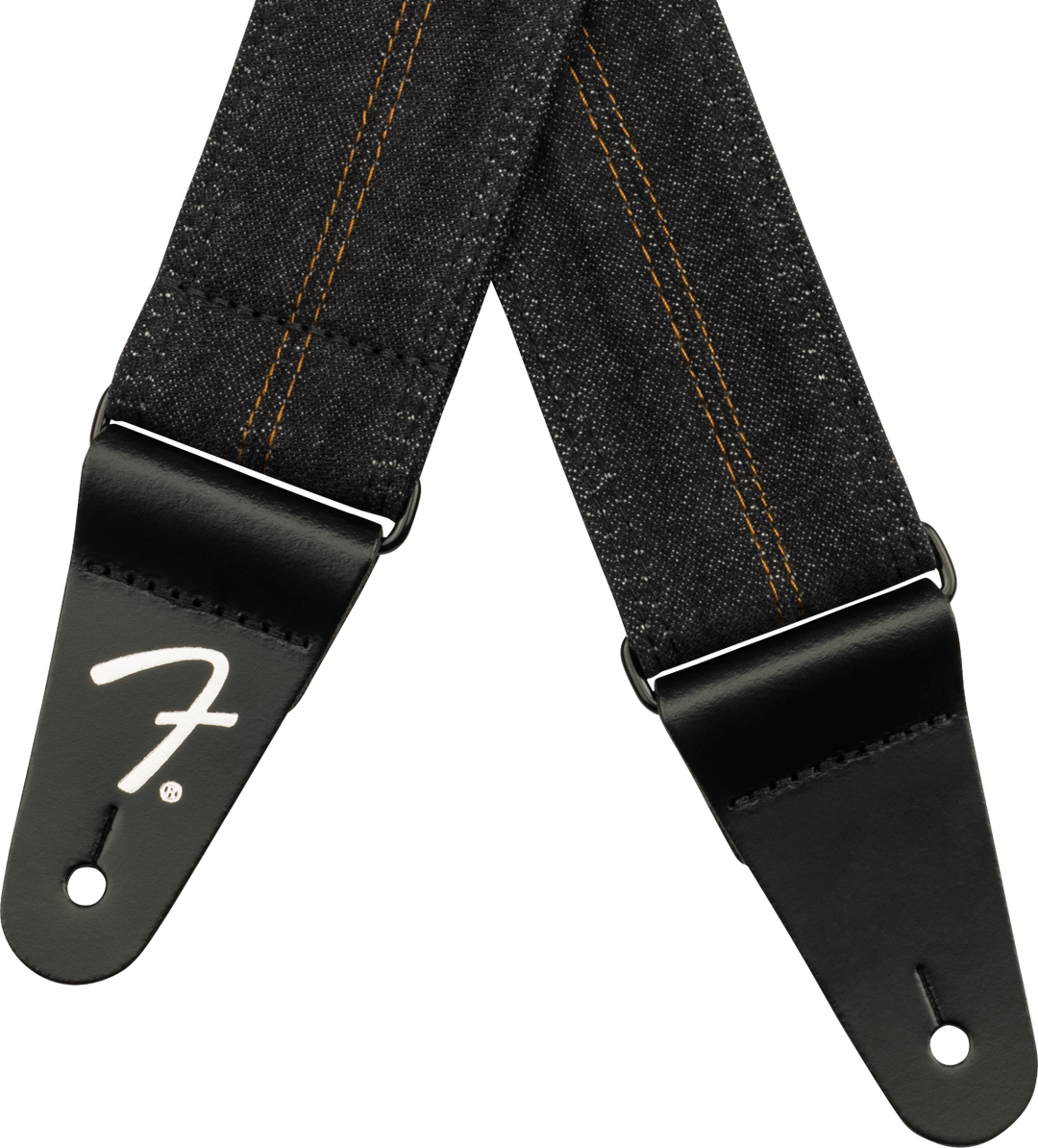 Fender x Wrangler Denim gitarstropp (vasket Black sting, 2")