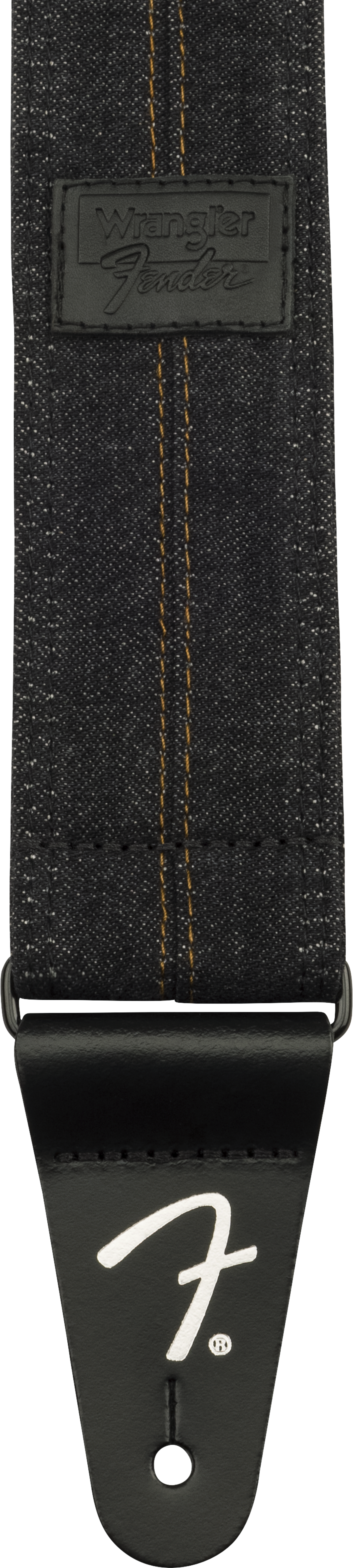 Fender x Wrangler Denim gitarstropp (vasket Black sting, 2")
